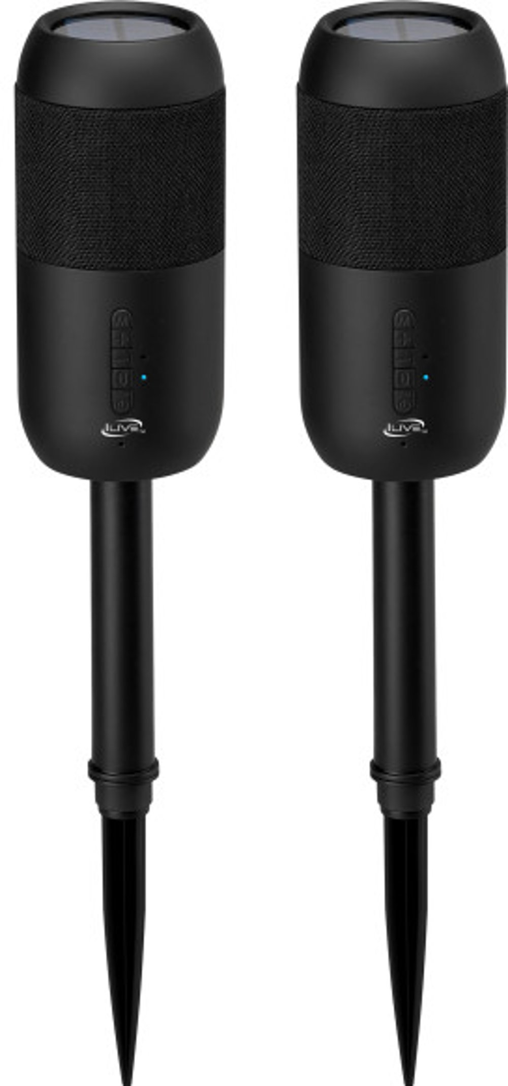 iLive Portable IPX6 Waterproof Wireless Speakers with Removable Yard Stakes