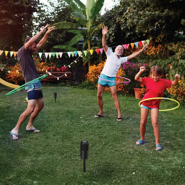 ISBW240BDL iLive Portable IPX6 Waterproof Wireless Speakers with Removable Yard Stakes-2