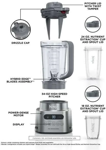SS151 Ninja® Twisti™ High Speed Blender Duo-3