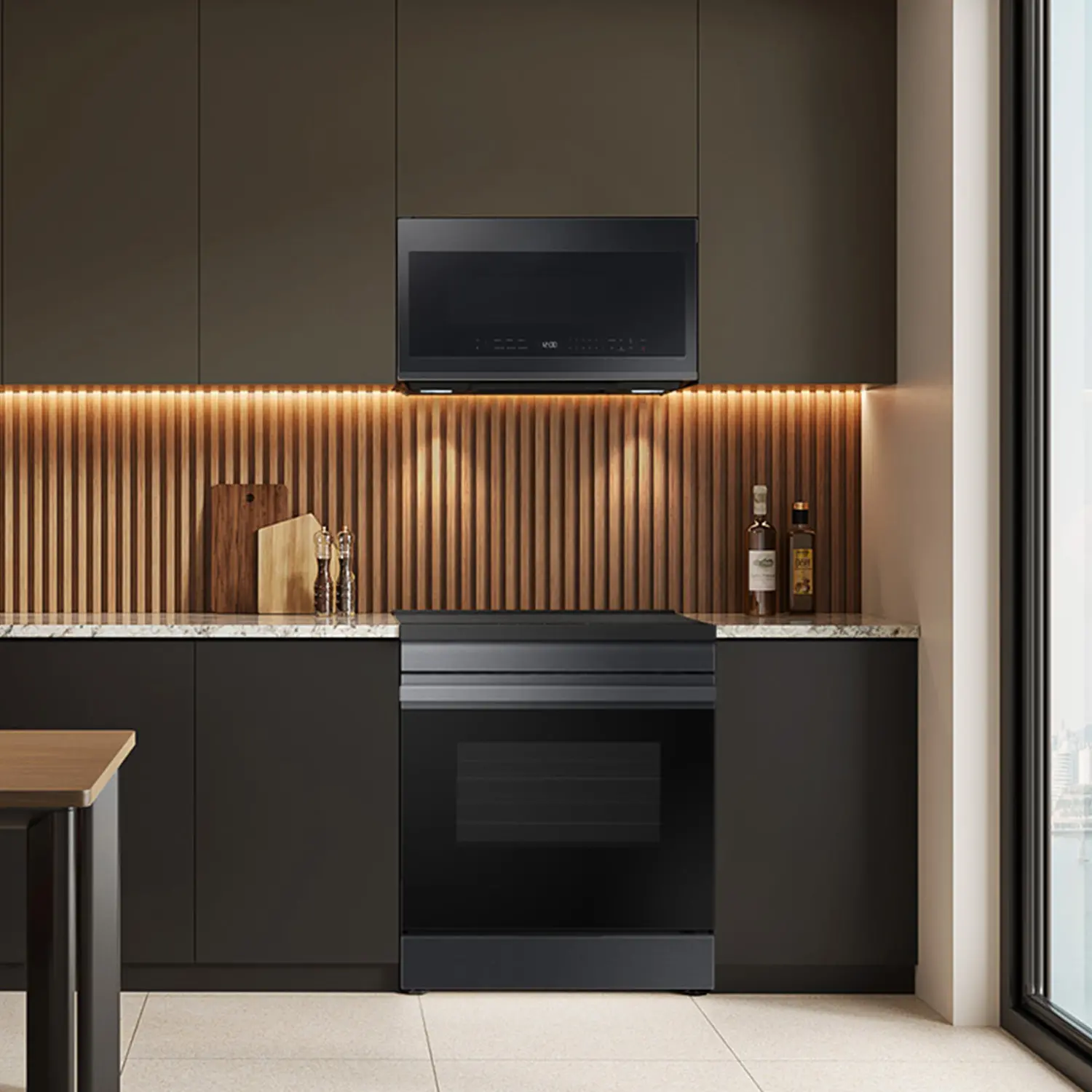 ME21DG6300MT Samsung 2.1 Cu Ft Over The Range Microwave - Matte Black Stainless Steel-2