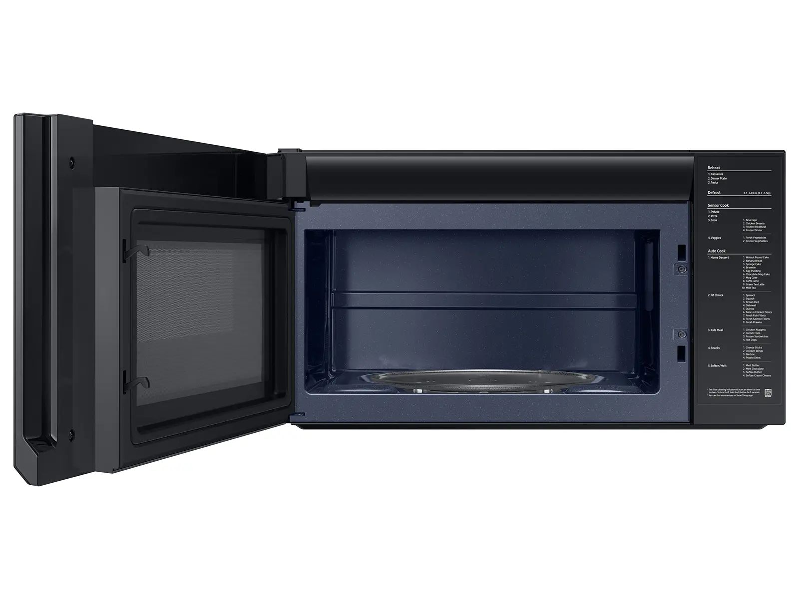 ME21DG6300MT Samsung 2.1 Cu Ft Over The Range Microwave - Matte Black Stainless Steel-4