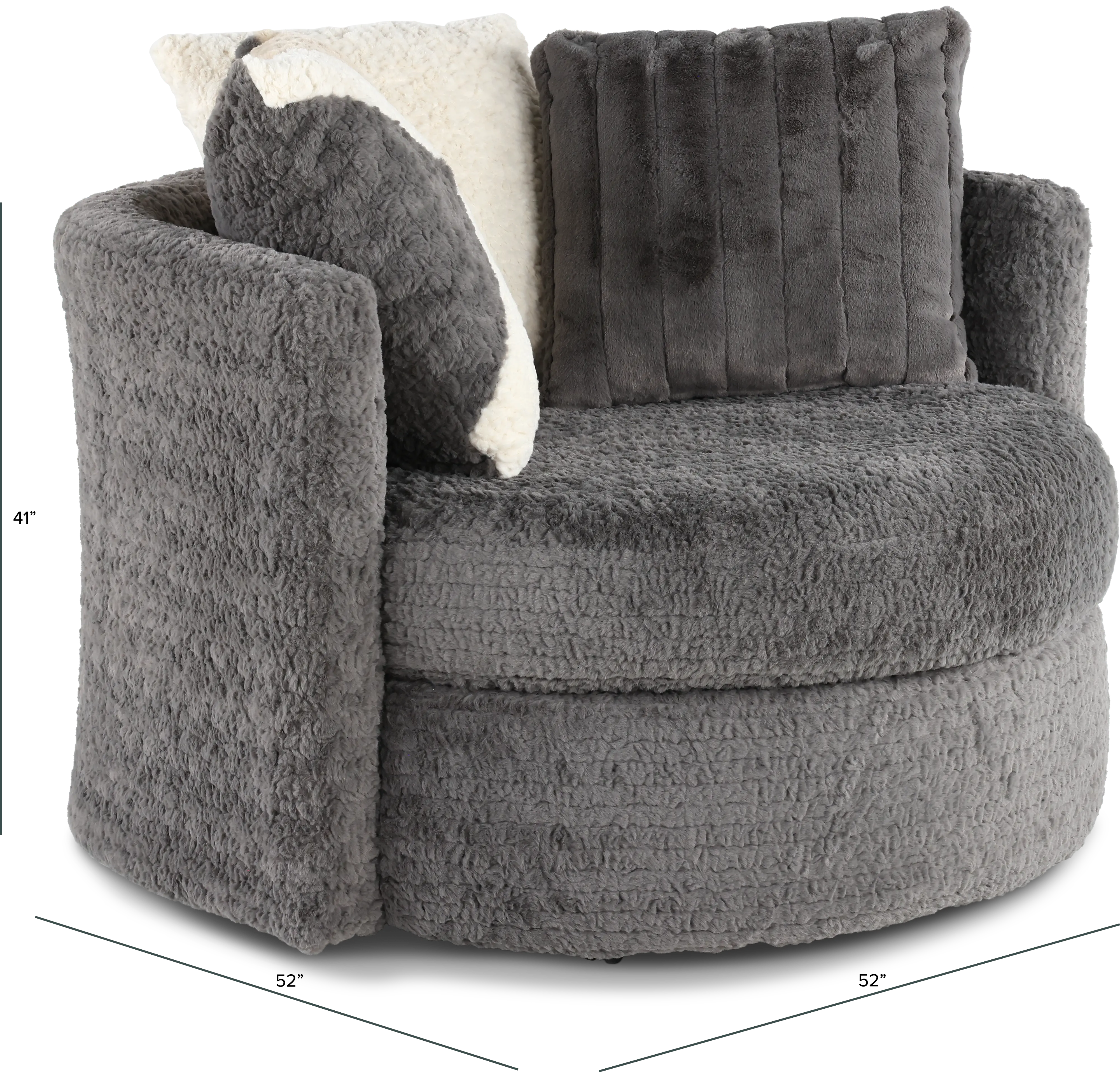 Hendrix Gray Swivel Chair-3