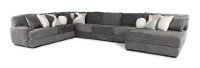 Hendrix Gray 4 Piece Sectional with Double Chaise