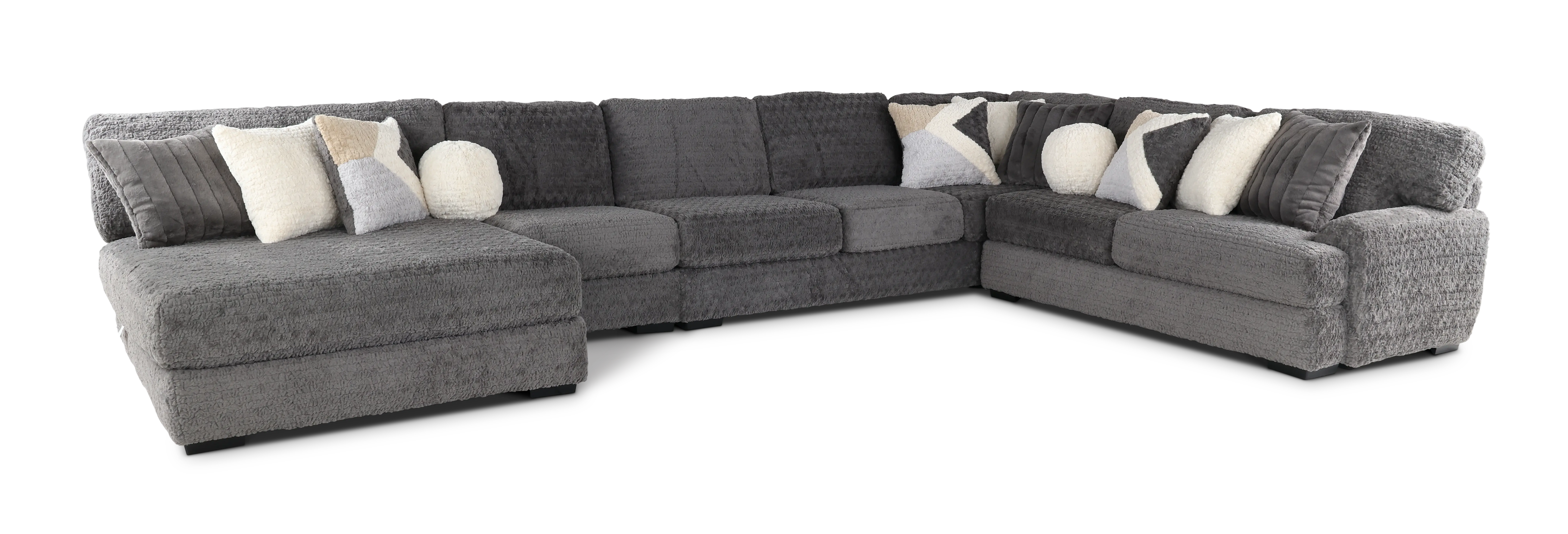 Hendrix Gray 4 Piece Sectional with Double Chaise-1