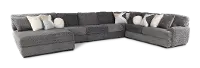 Hendrix Gray 4 Piece Sectional with Double Chaise
