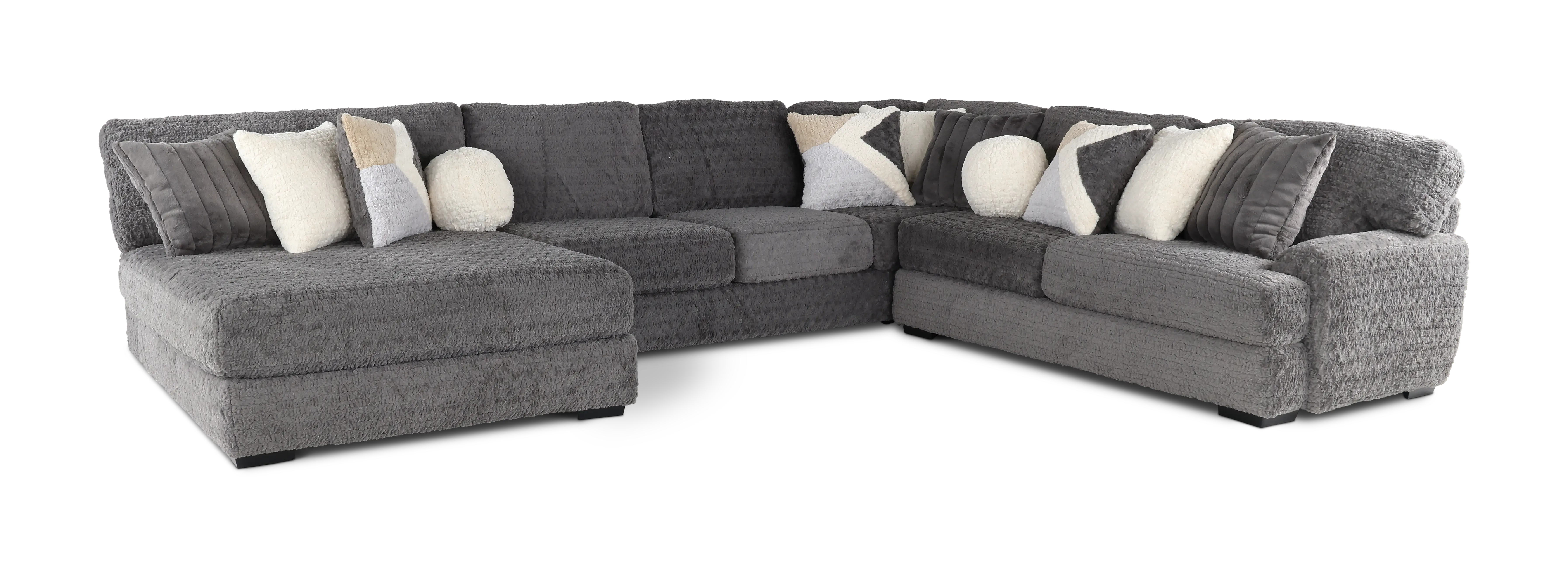 Hendrix Gray 3 Piece Sectional with Double Chaise-1