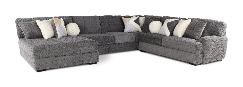 Hendrix Gray 3 Piece Sectional with Double Chaise