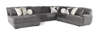 Hendrix Gray 3 Piece Sectional with Double Chaise