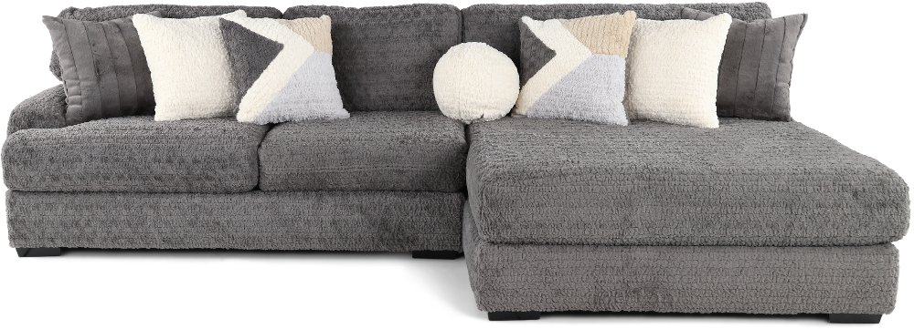 Hendrix Gray 2 Piece Sectional with Double Chaise