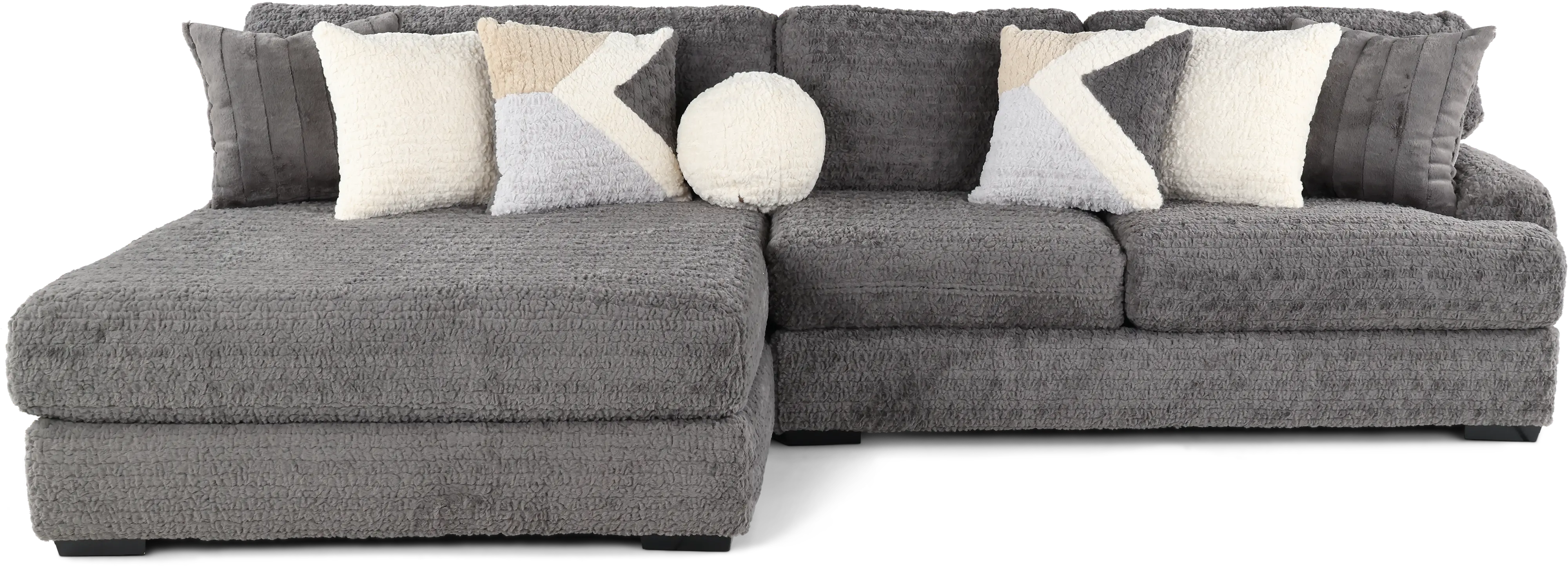 Hendrix Gray 2 Piece Sectional with Double Chaise-1