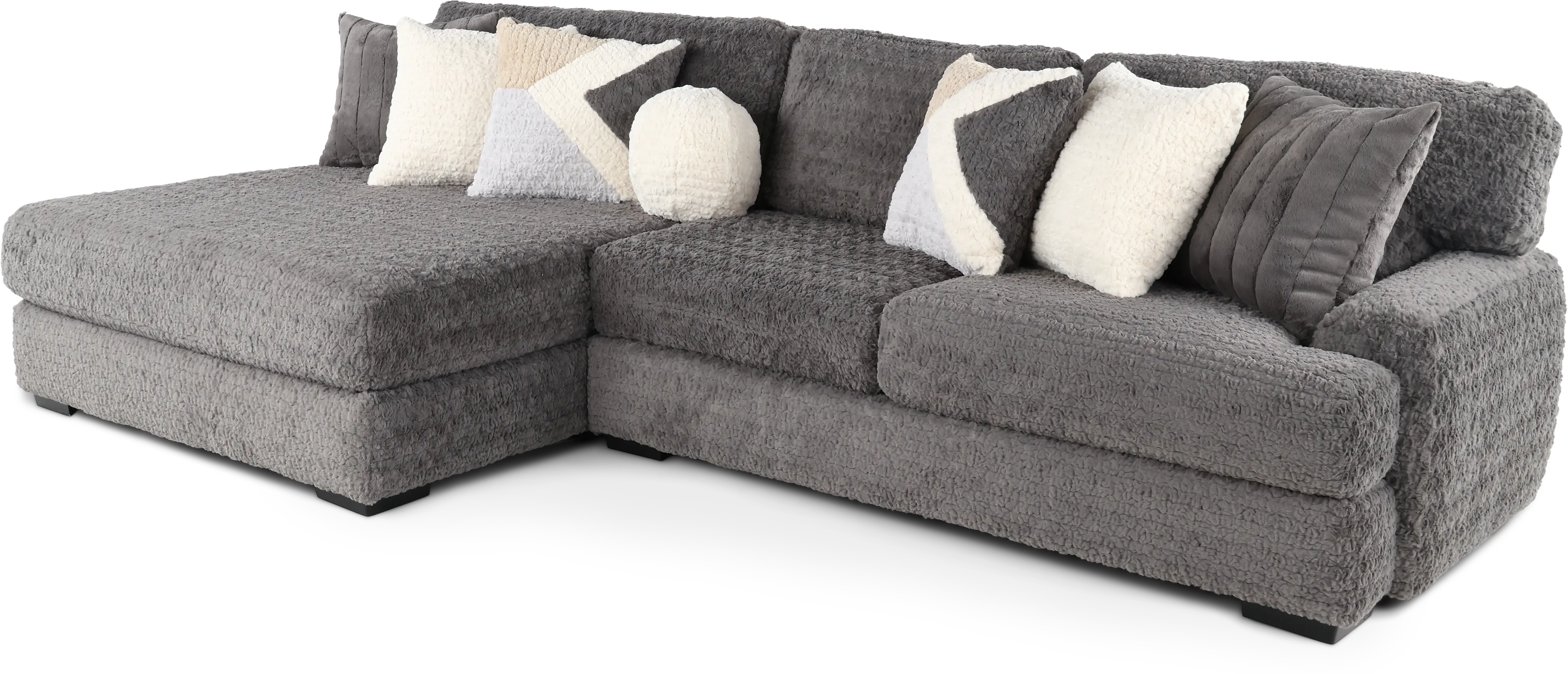 Hendrix Gray 2 Piece Sectional with Double Chaise-4
