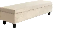 Arlene Cream Upholstered Storage Bench