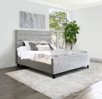 Arlene Gray Upholstered King Bed