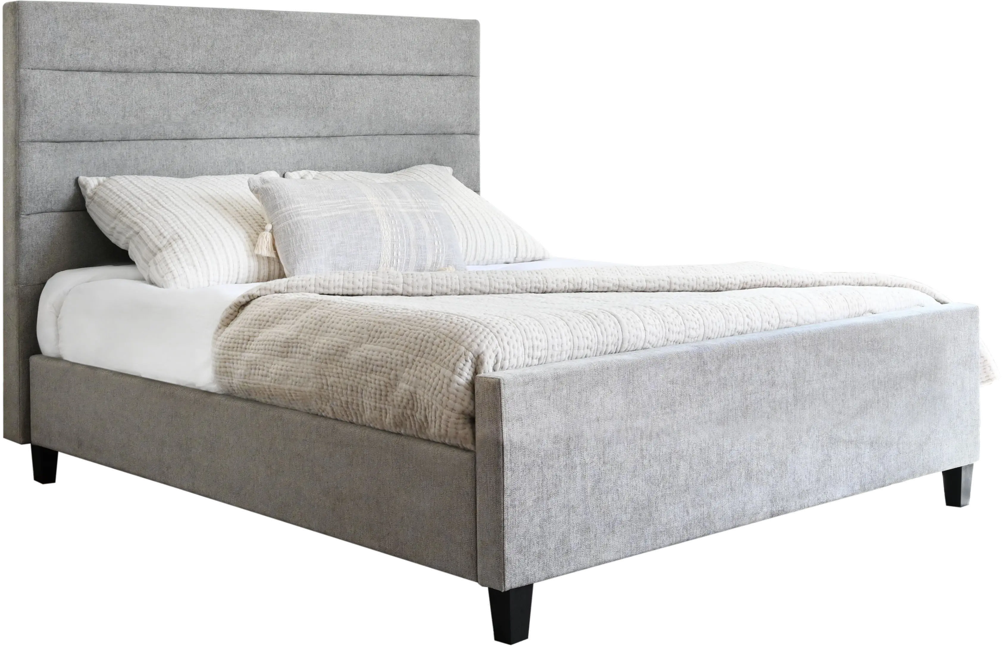 Arlene Gray Upholstered Queen Bed-1
