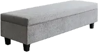 Arlene Gray Upholstered Storage Bench