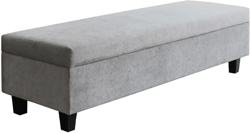 Arlene Gray Upholstered Storage Bench