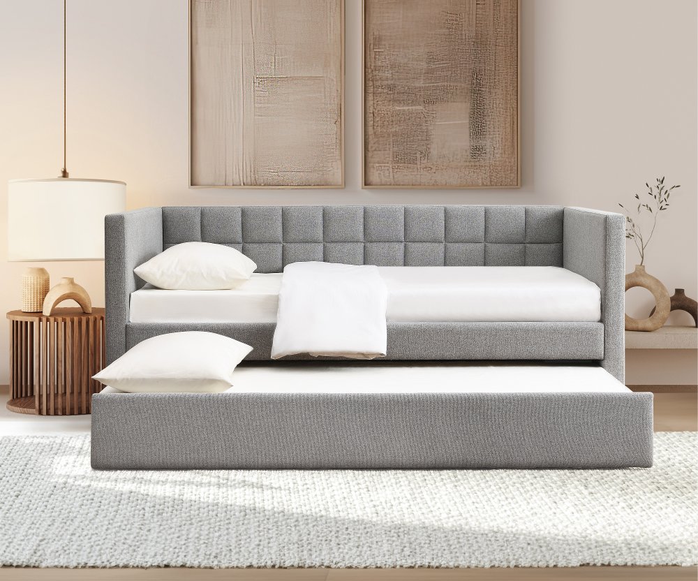 Claudia Gray Upholstered Twin Daybed with Trundle