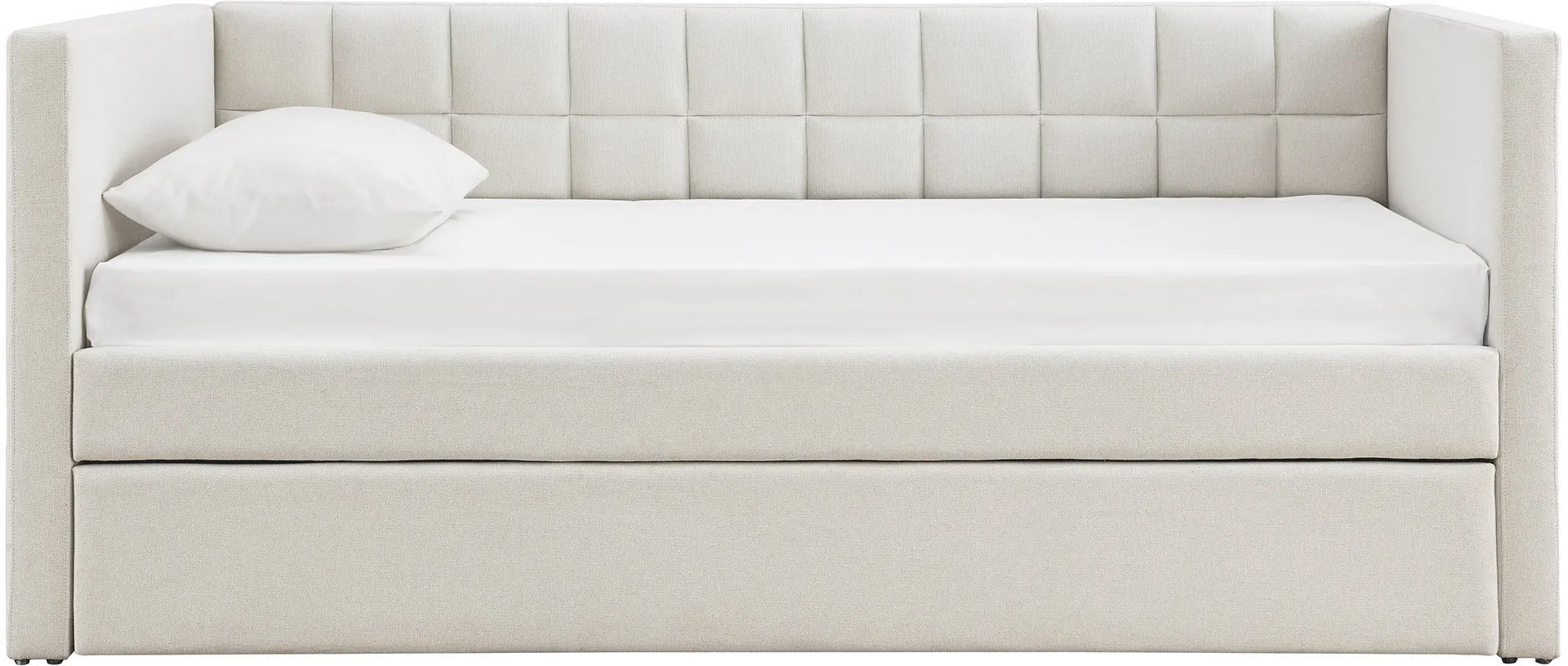 Claudia Ivory Upholstered Twin Daybed with Trundle-1