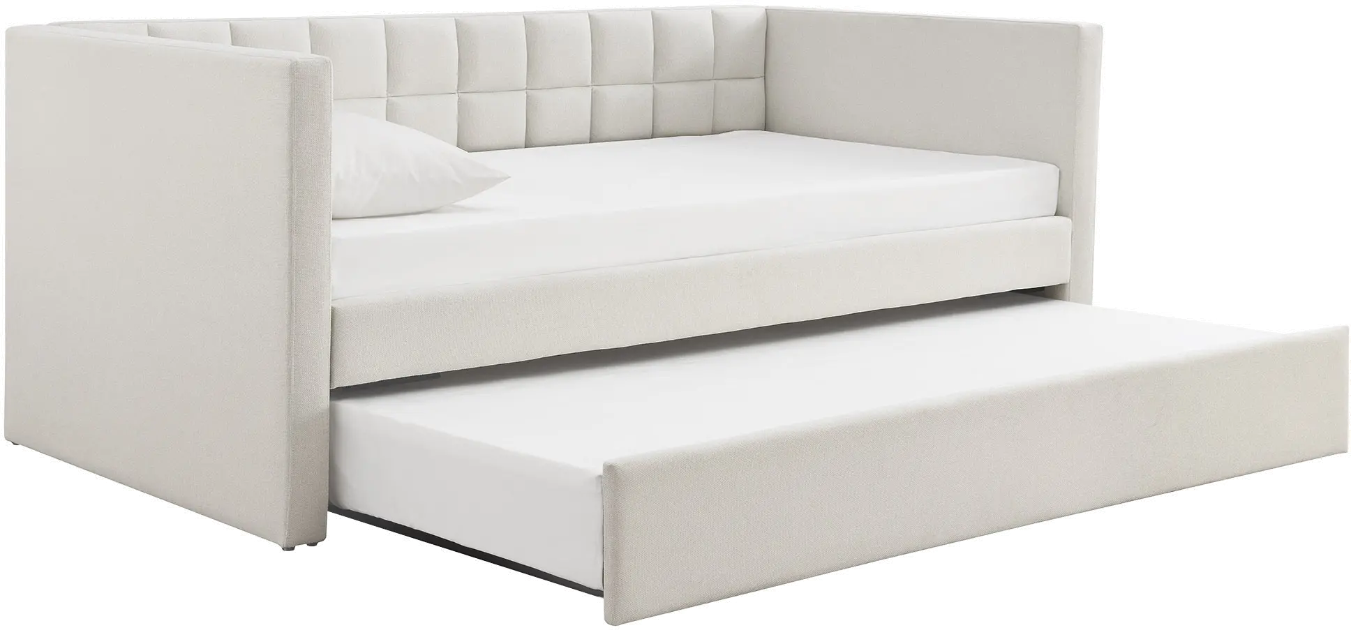 Claudia Ivory Upholstered Twin Daybed with Trundle-4