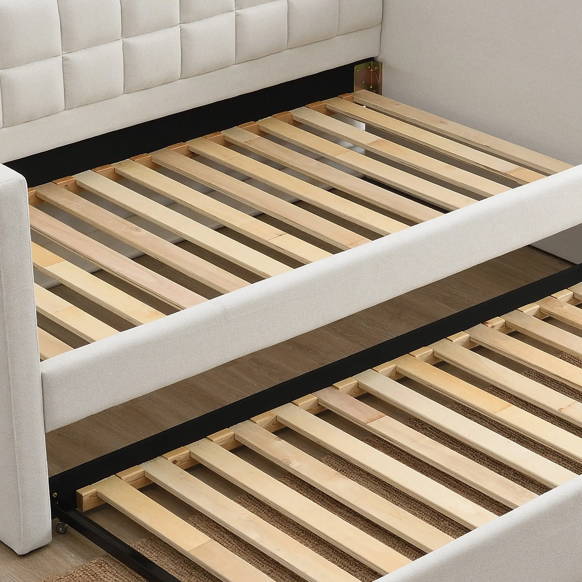 Claudia Ivory Upholstered Twin Daybed with Trundle-5