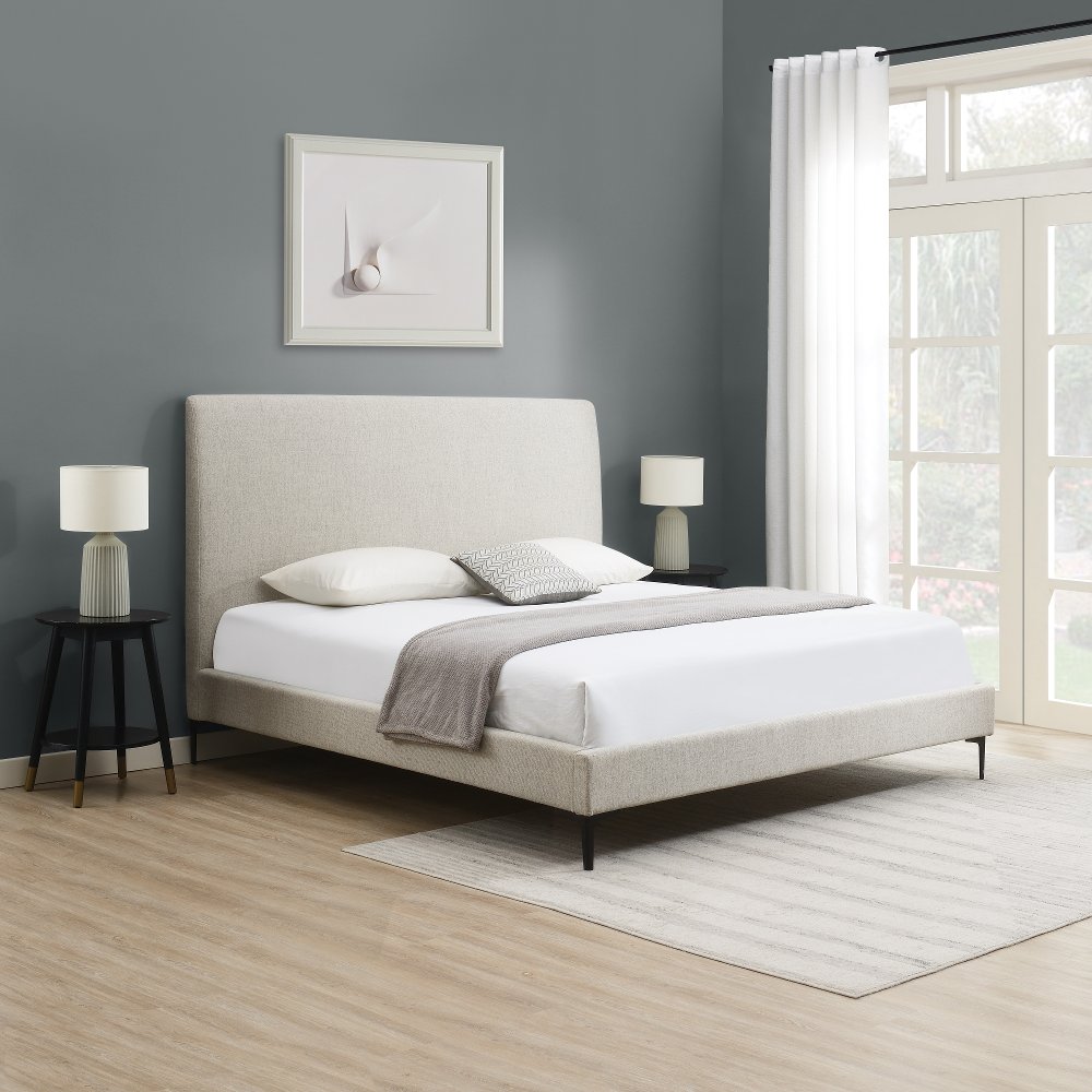 Britta Cream Upholstered King Bed