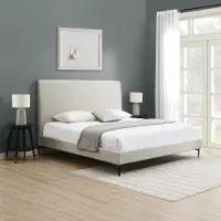 Britta Cream Upholstered King Bed