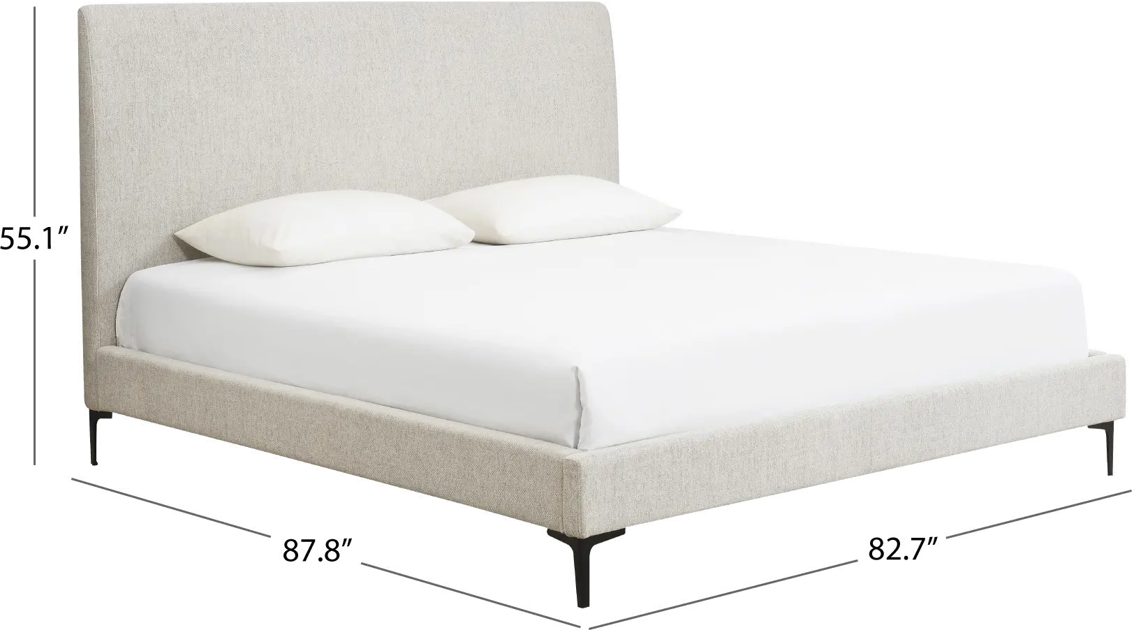 Britta Cream Upholstered King Bed-5
