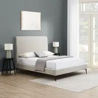 Britta Cream Upholstered Queen Bed