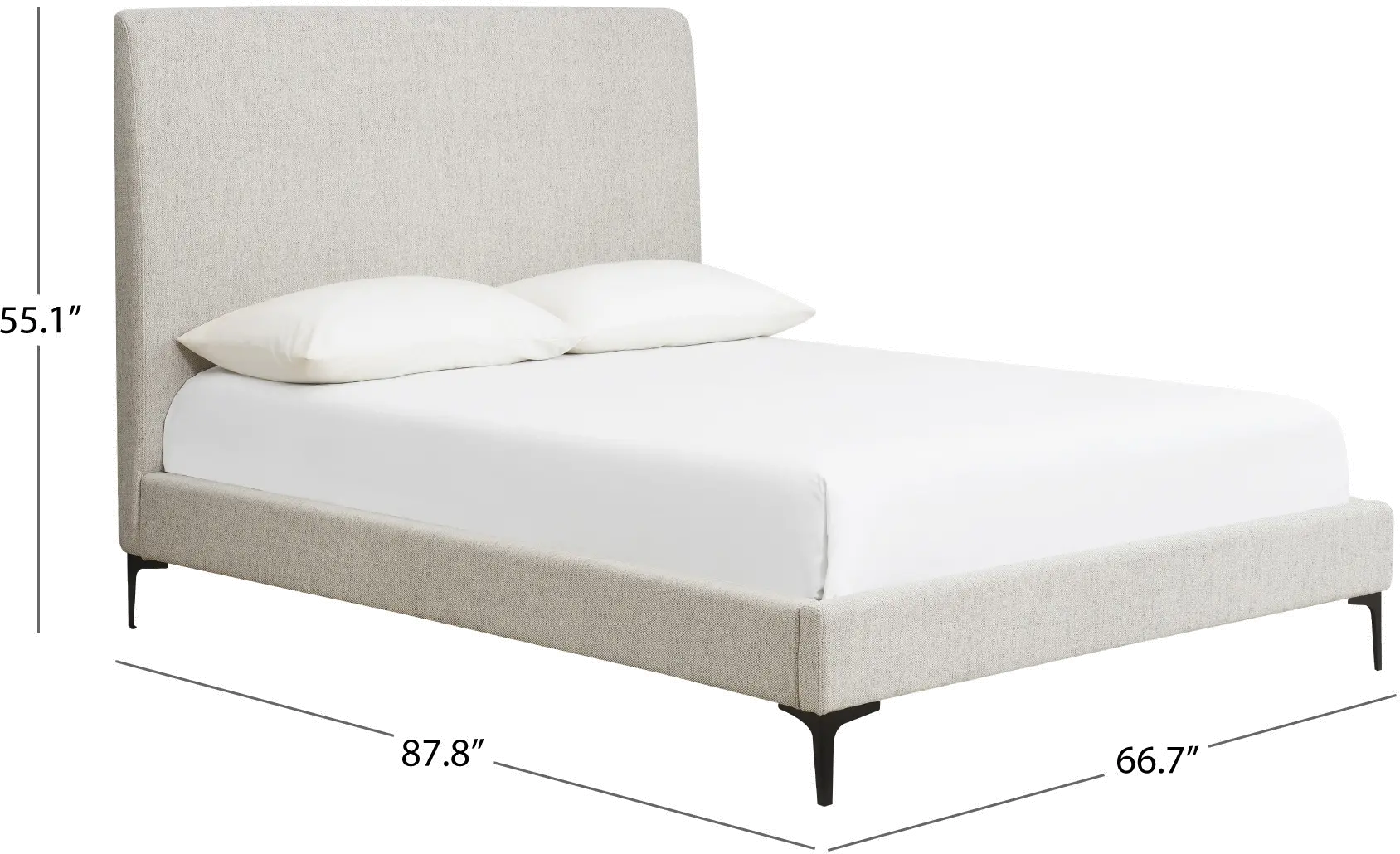 Britta Cream Upholstered Queen Bed-5