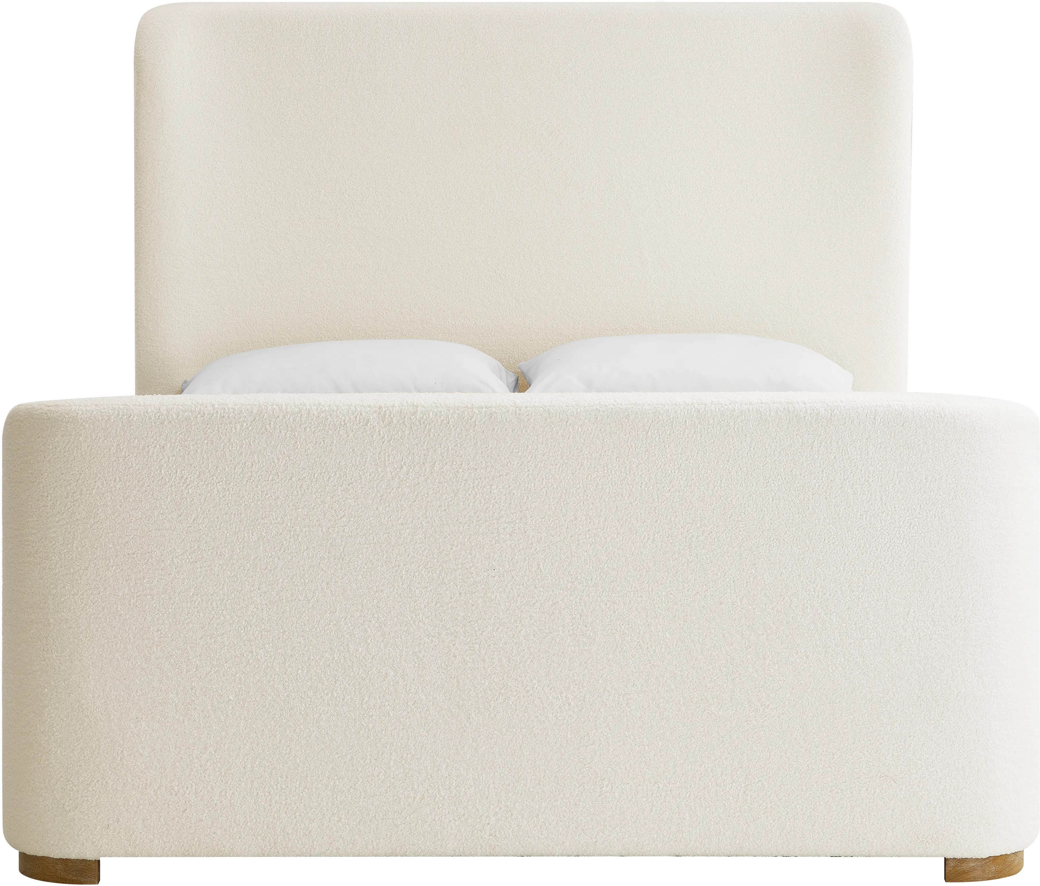 Lucia Off-White Boucle Upholstered Queen Bed-4