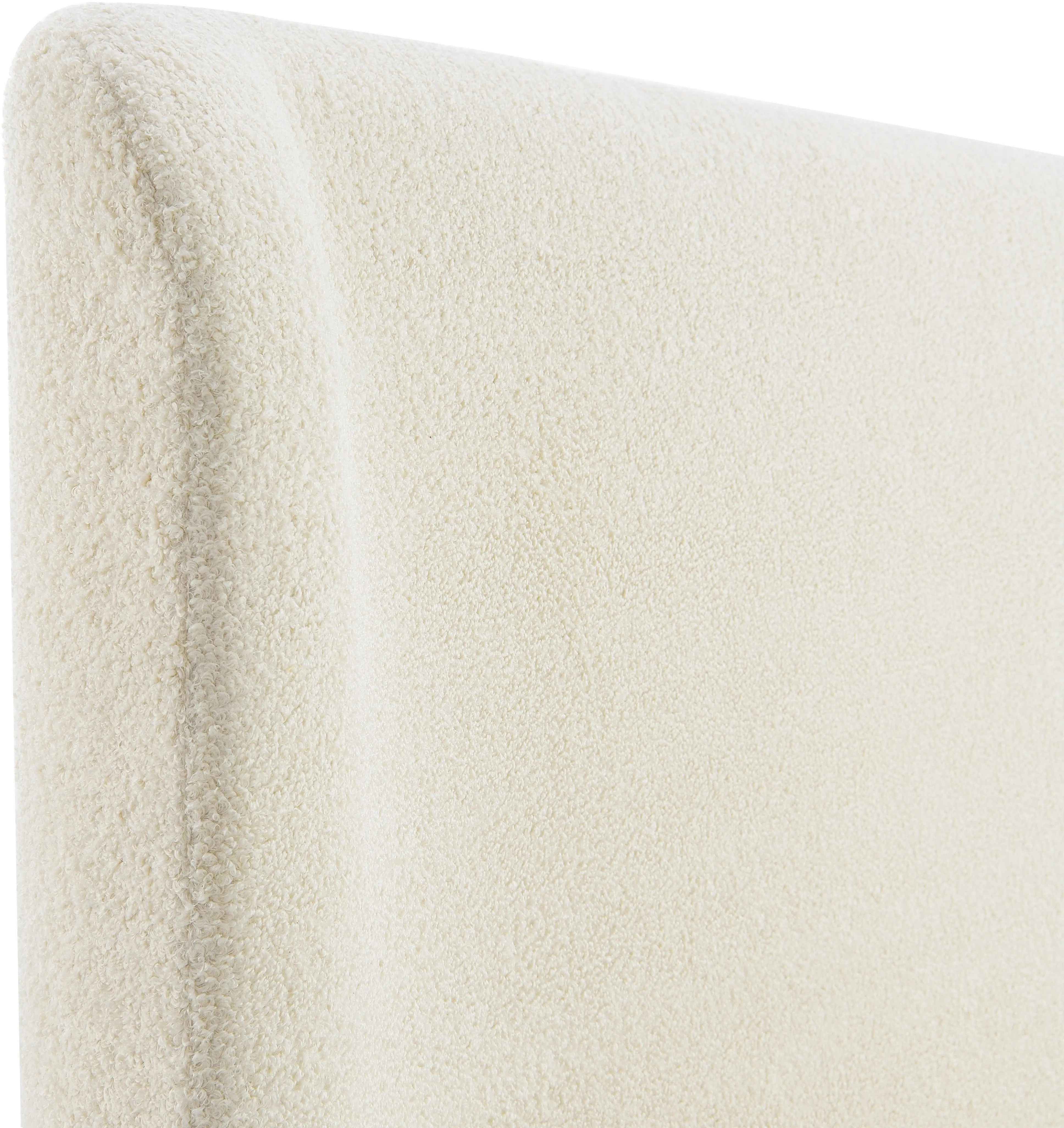 Lucia Off-White Boucle Upholstered Queen Bed-5