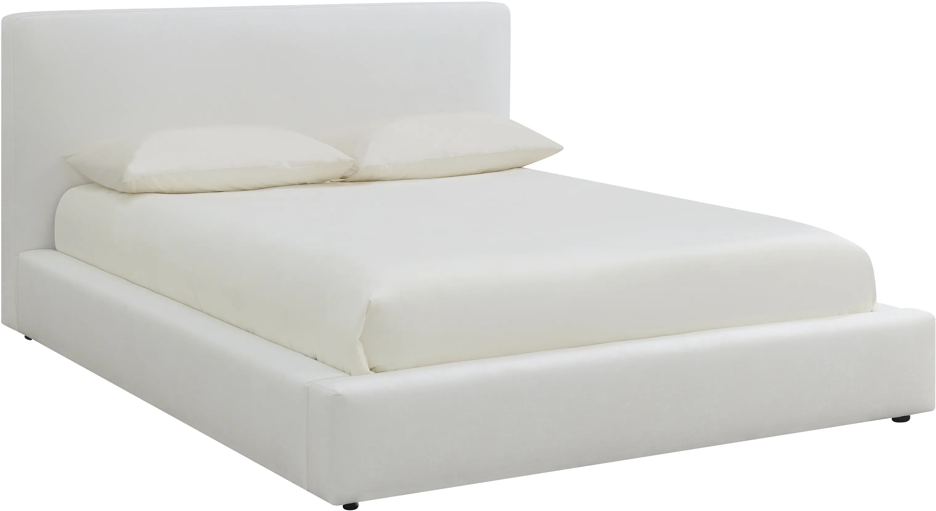 Lennox White Upholstered Queen Bed-3