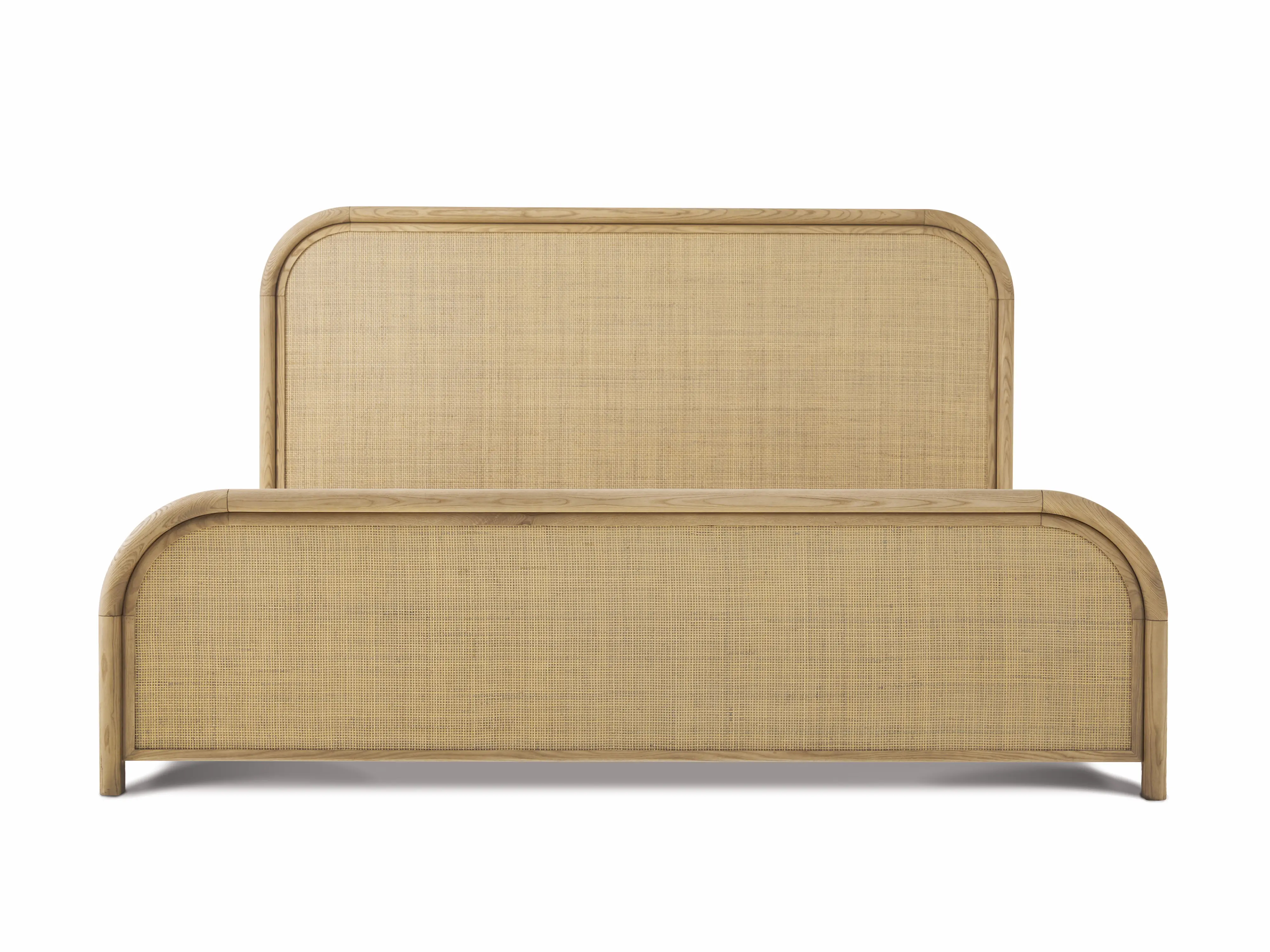 JoJo Fletcher Ella Light Brown Oak & Natural Cane King Bed-1
