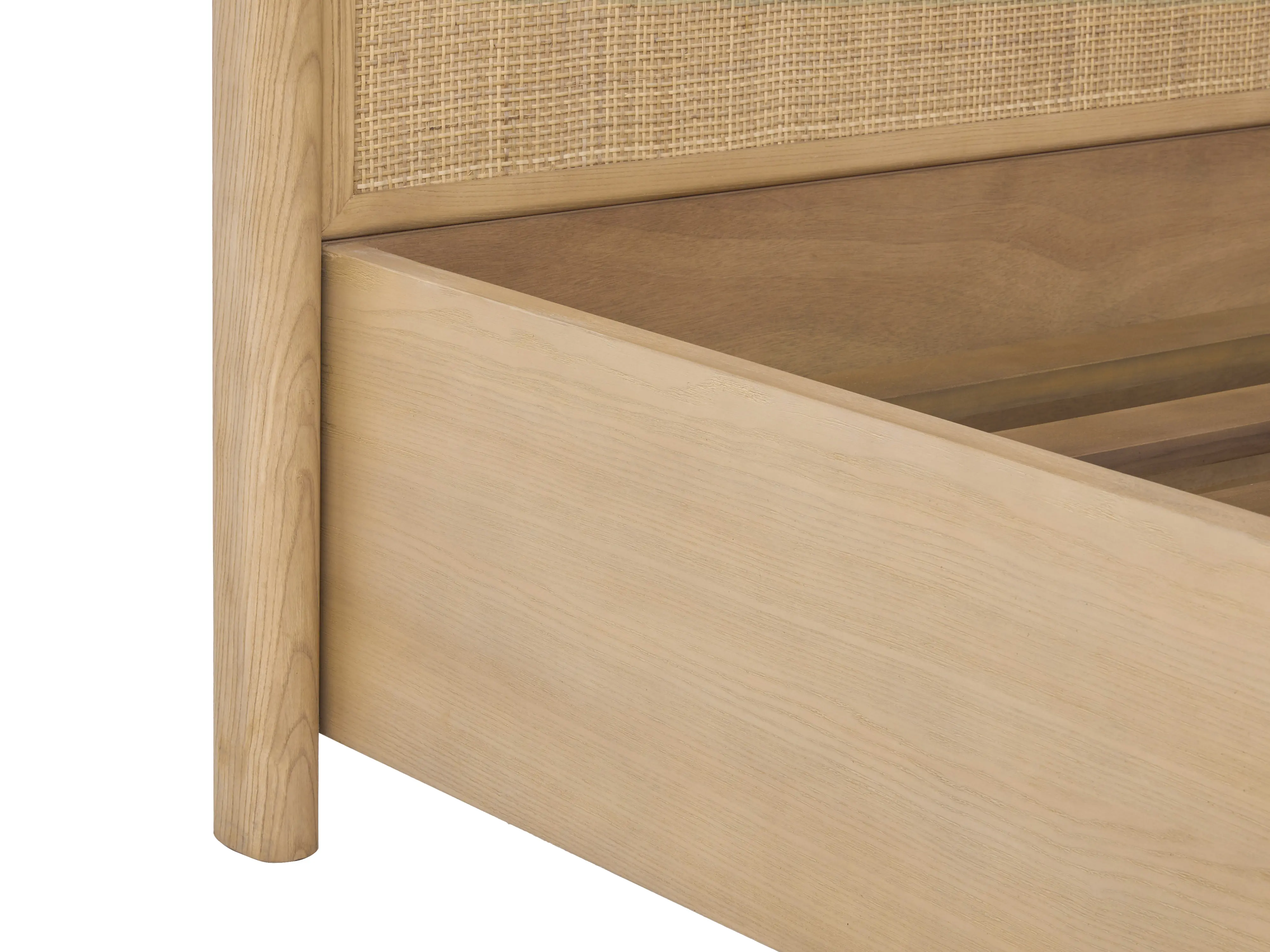 JoJo Fletcher Ella Light Brown Oak & Natural Cane King Bed-5
