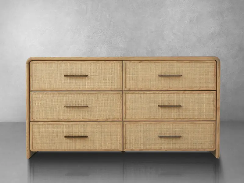 JoJo Fletcher Ella Light Brown Oak & Natural Cane Dresser