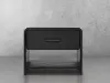 JoJo Fletcher Ella Black Oak & Natural Cane Nightstand