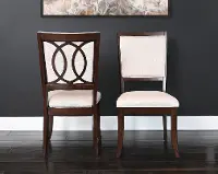 Brock Cream Upholstered Dining Chairs, Set of 2