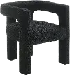 Cassie Black Boucle Dining Chair