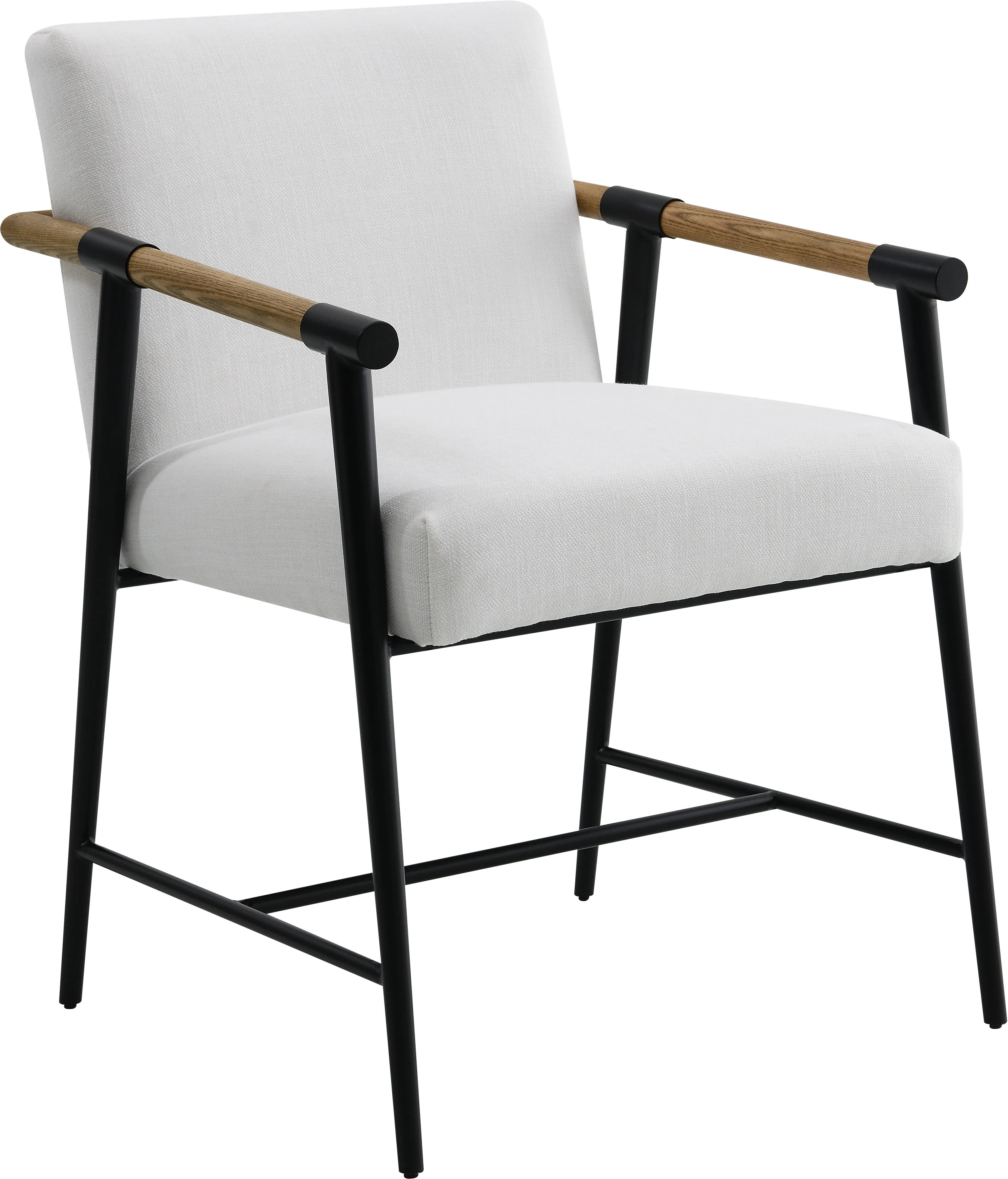 Pacifica White Upholstered Dining Chair-1