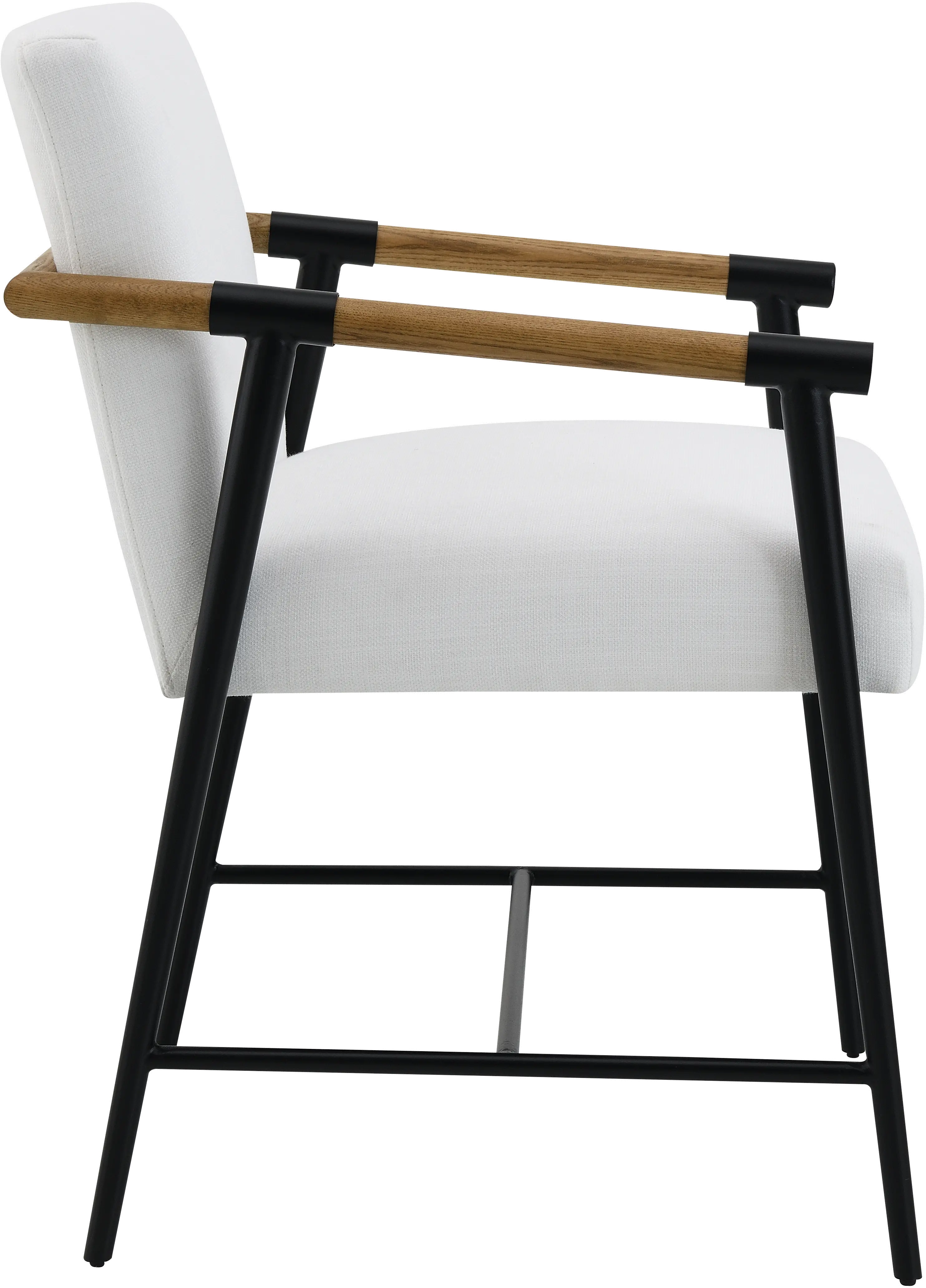 Pacifica White Upholstered Dining Chair-4