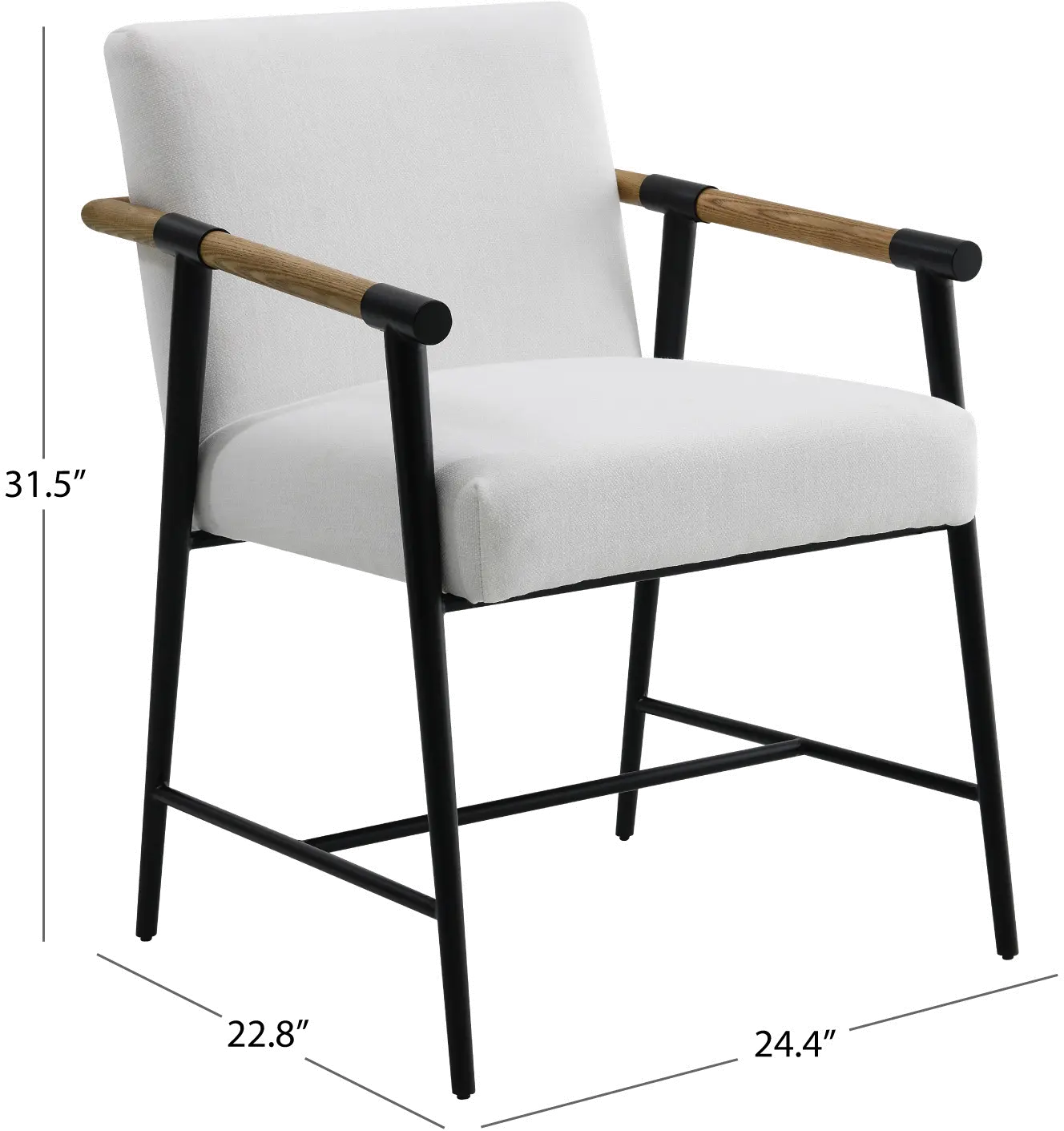 Pacifica White Upholstered Dining Chair-8