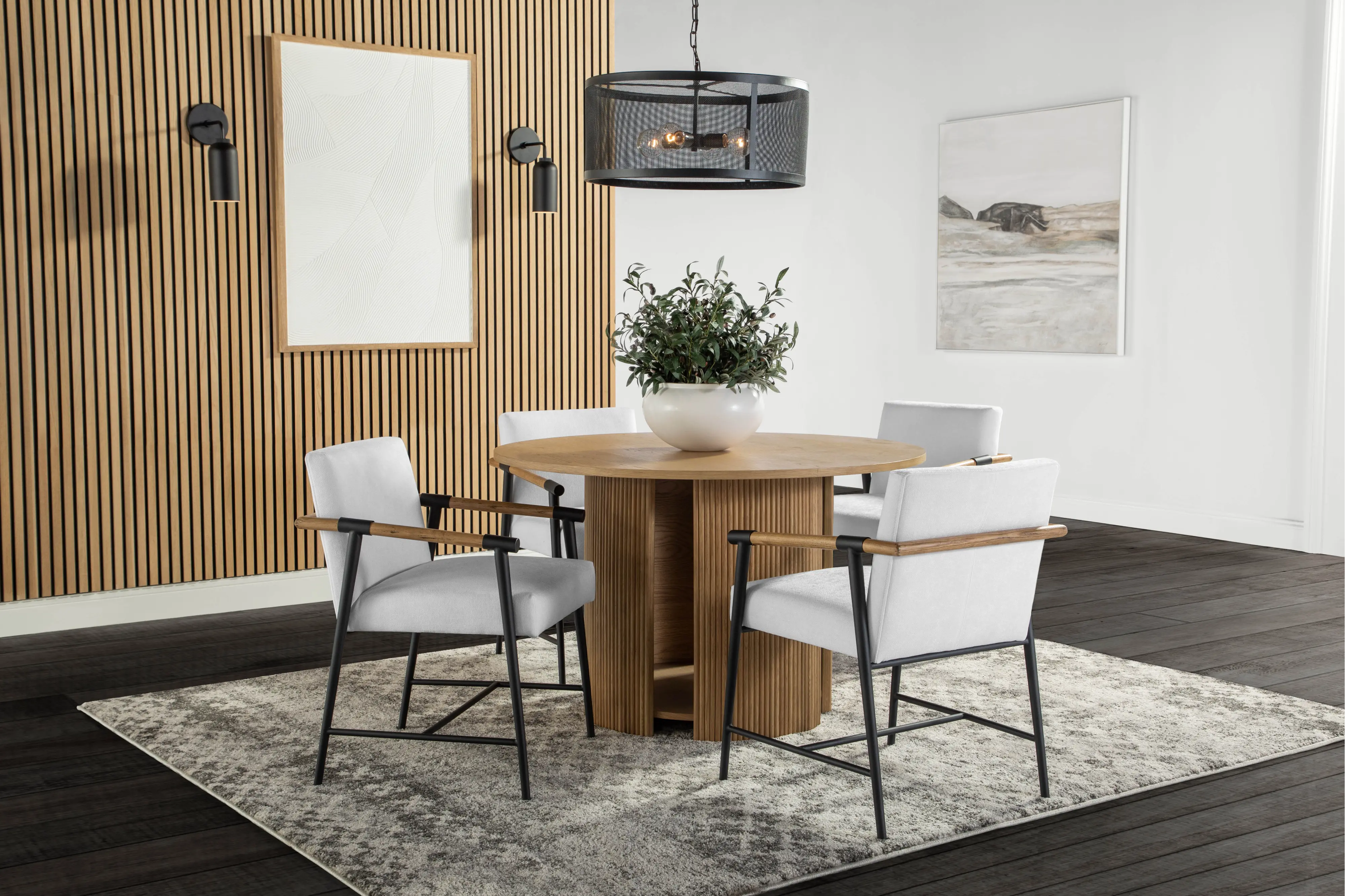 Pacifica Light Brown Round Dining Table-4