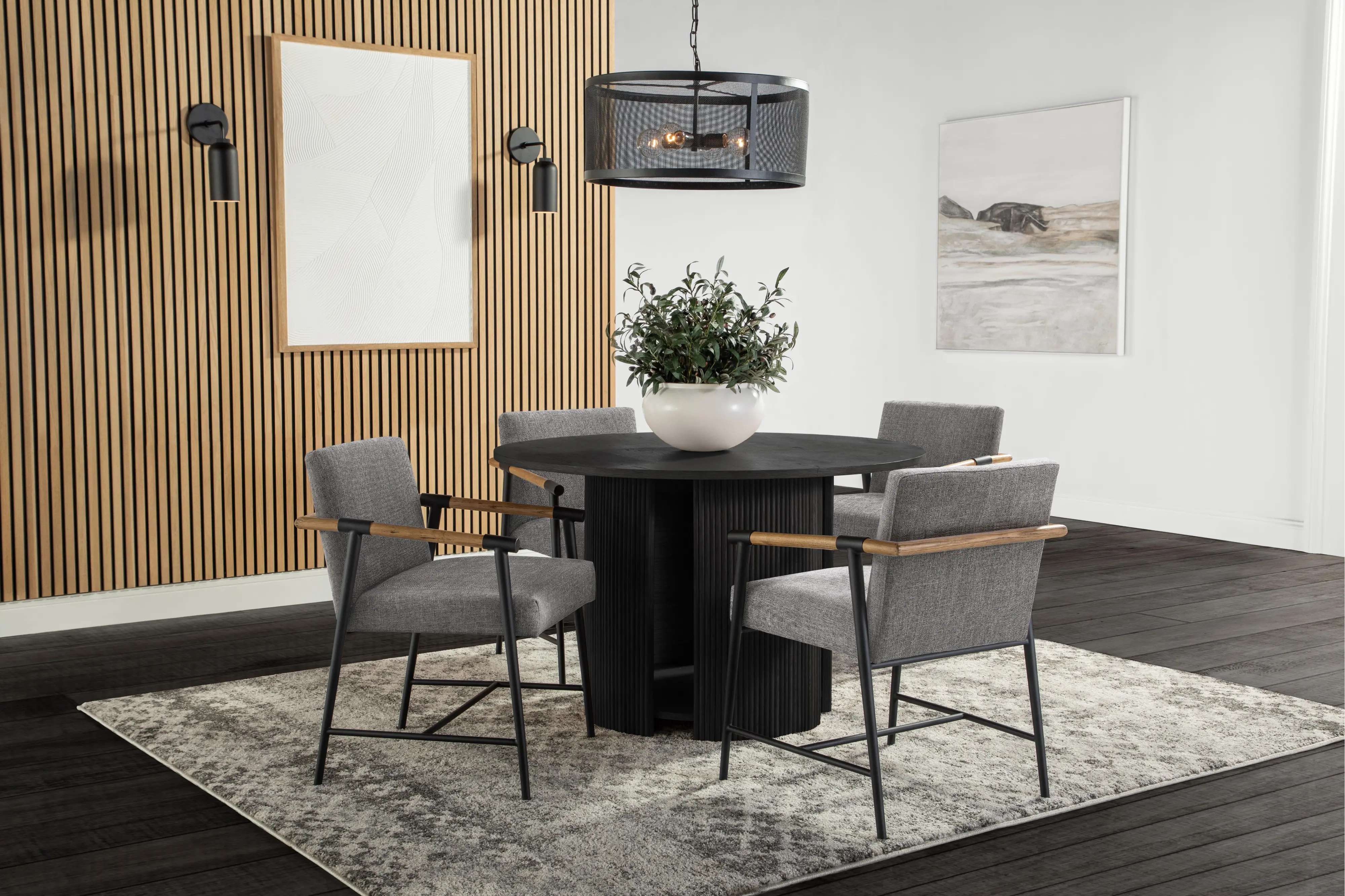 Pacifica Black Round Dining Table-2