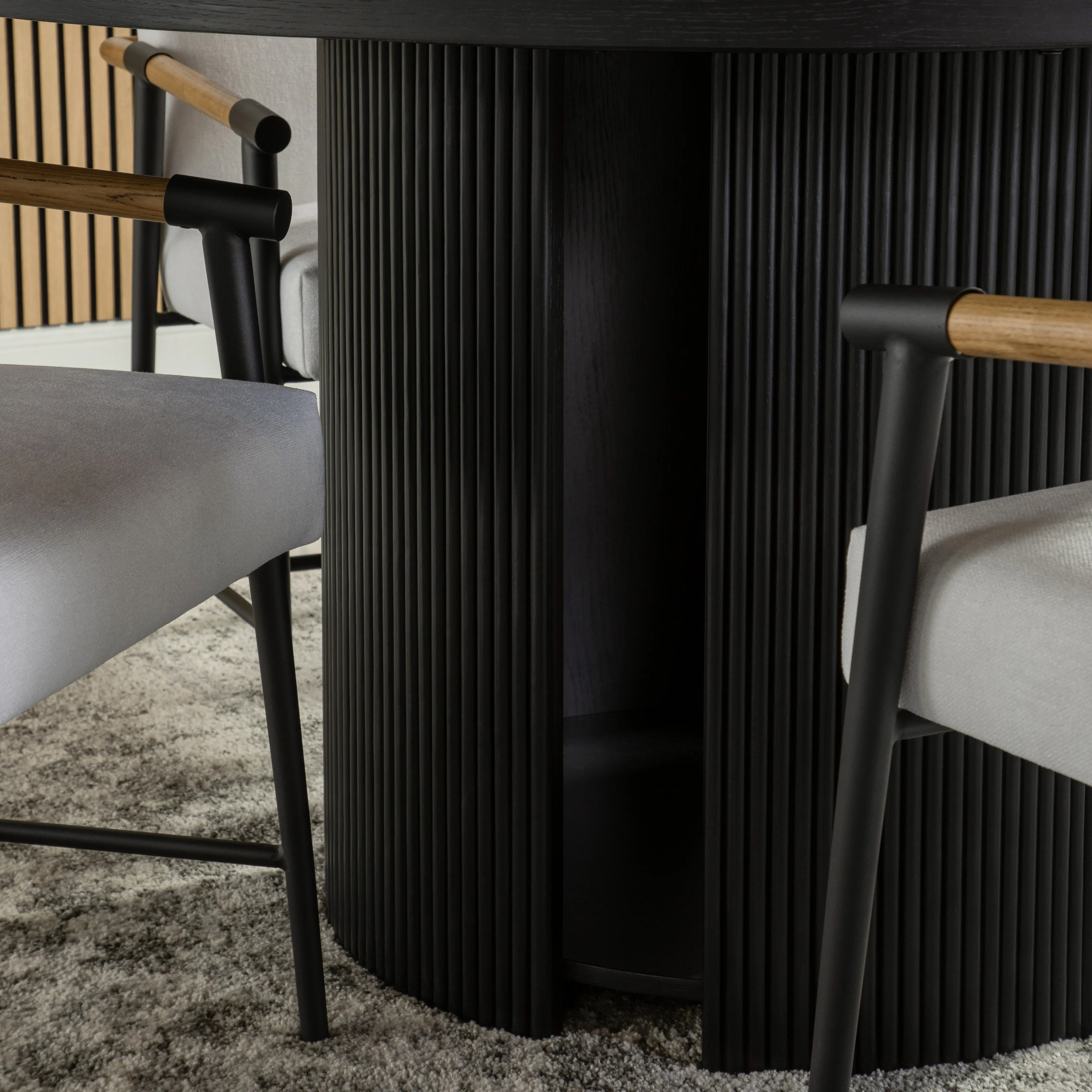 Pacifica Black Round Dining Table-4