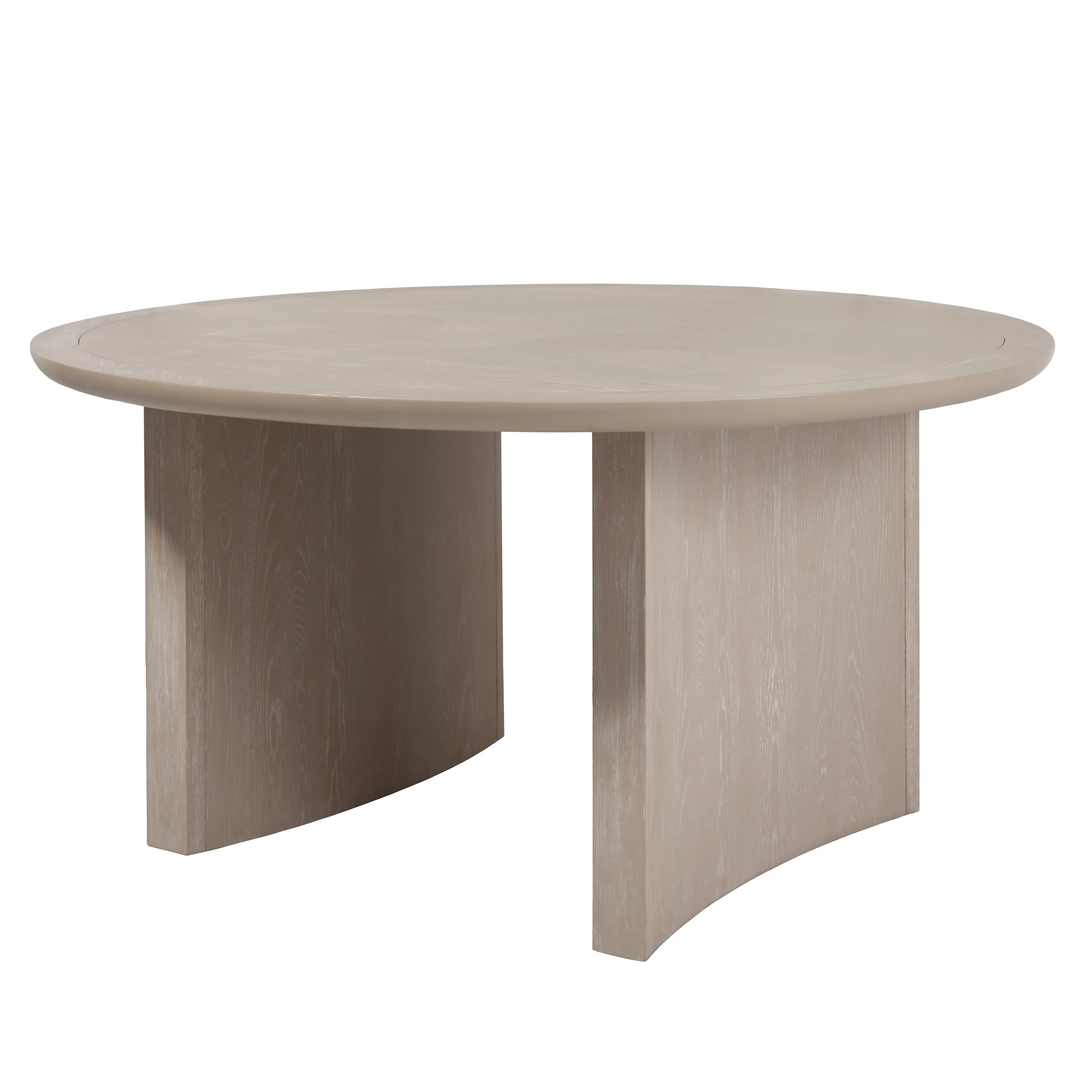 Cassie Weathered Beige Round Dining Table-1