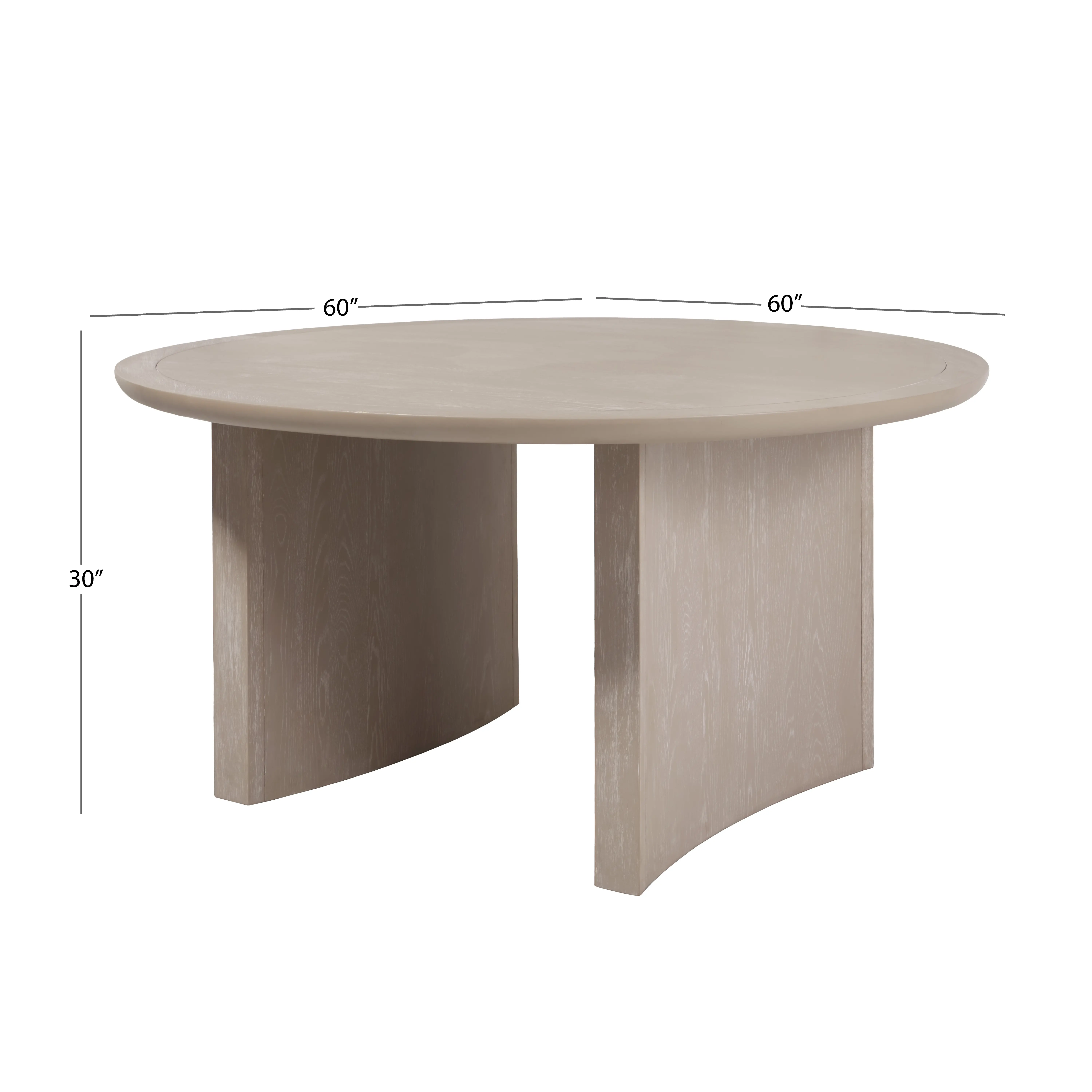 Cassie Weathered Beige Round Dining Table-7