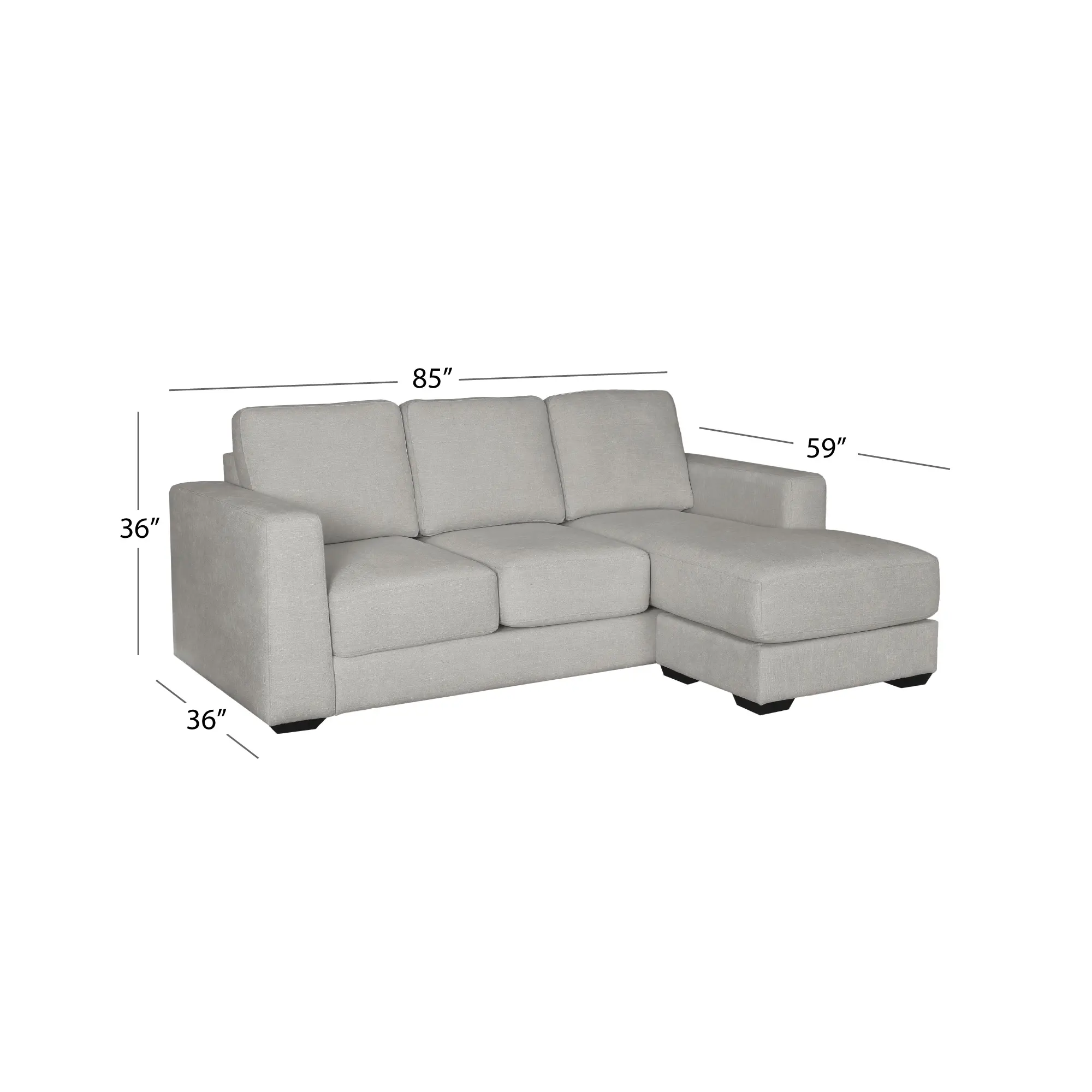 Ellie Light Gray Sectional with Reversible Chaise-10