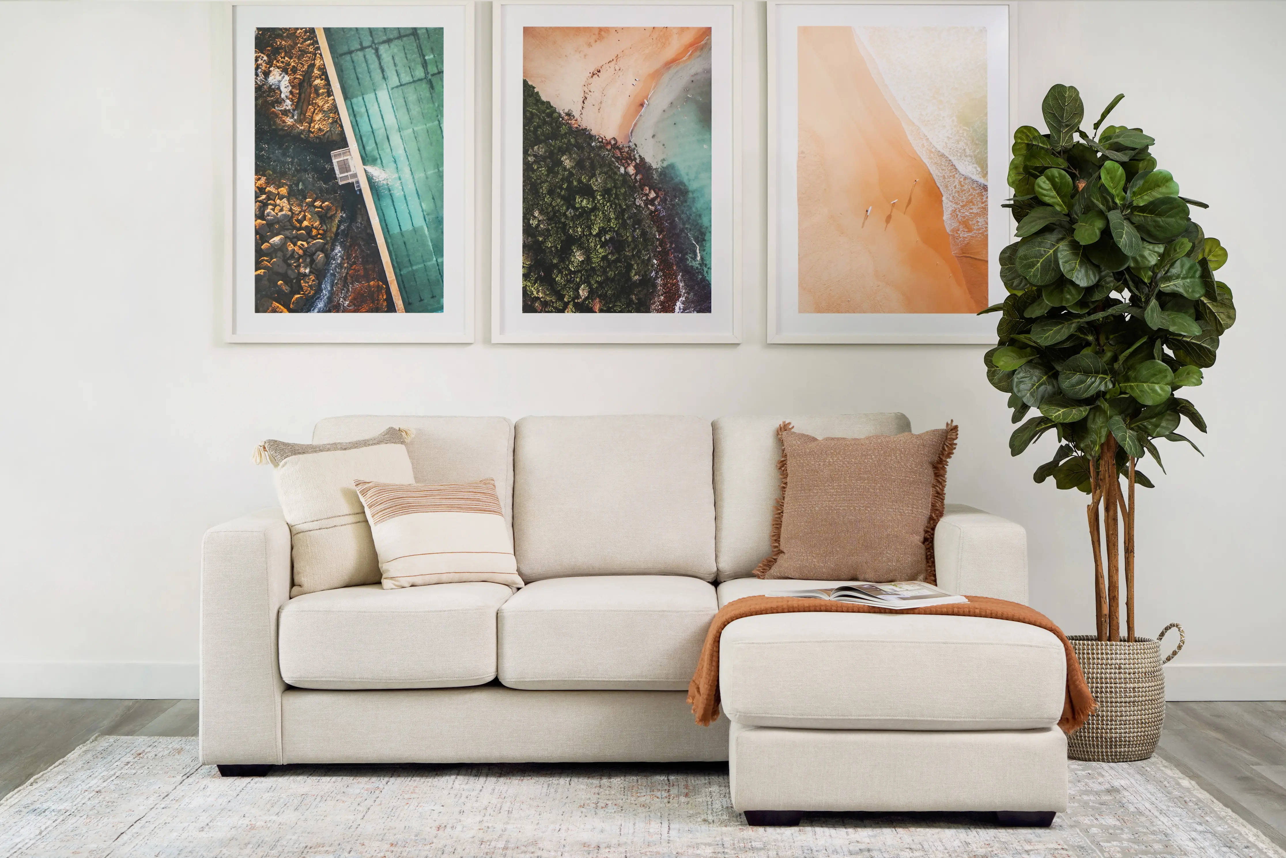 Ellie Sand Beige Sectional with Reversible Chaise-1