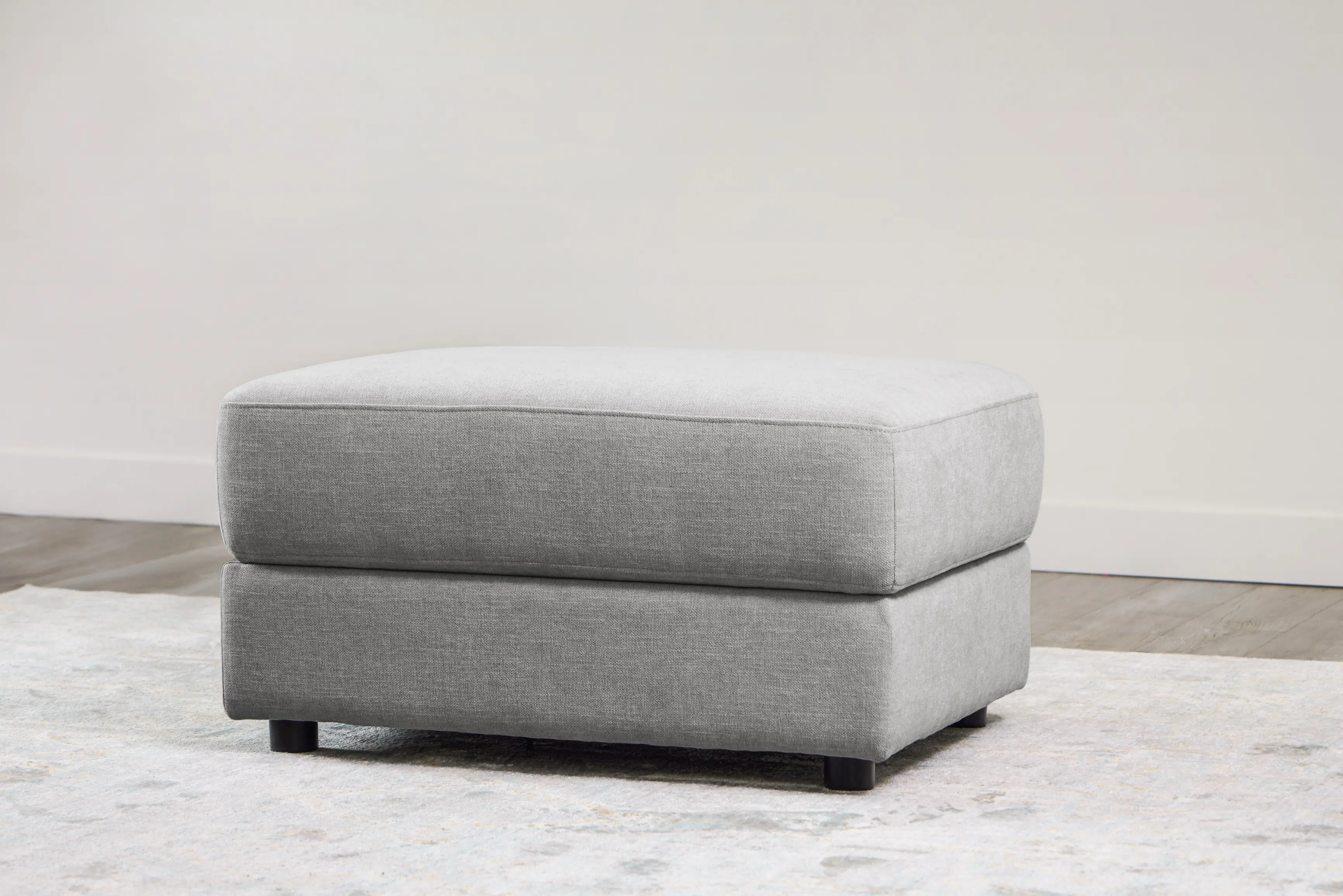 Ellie Light Gray Square Ottoman-2