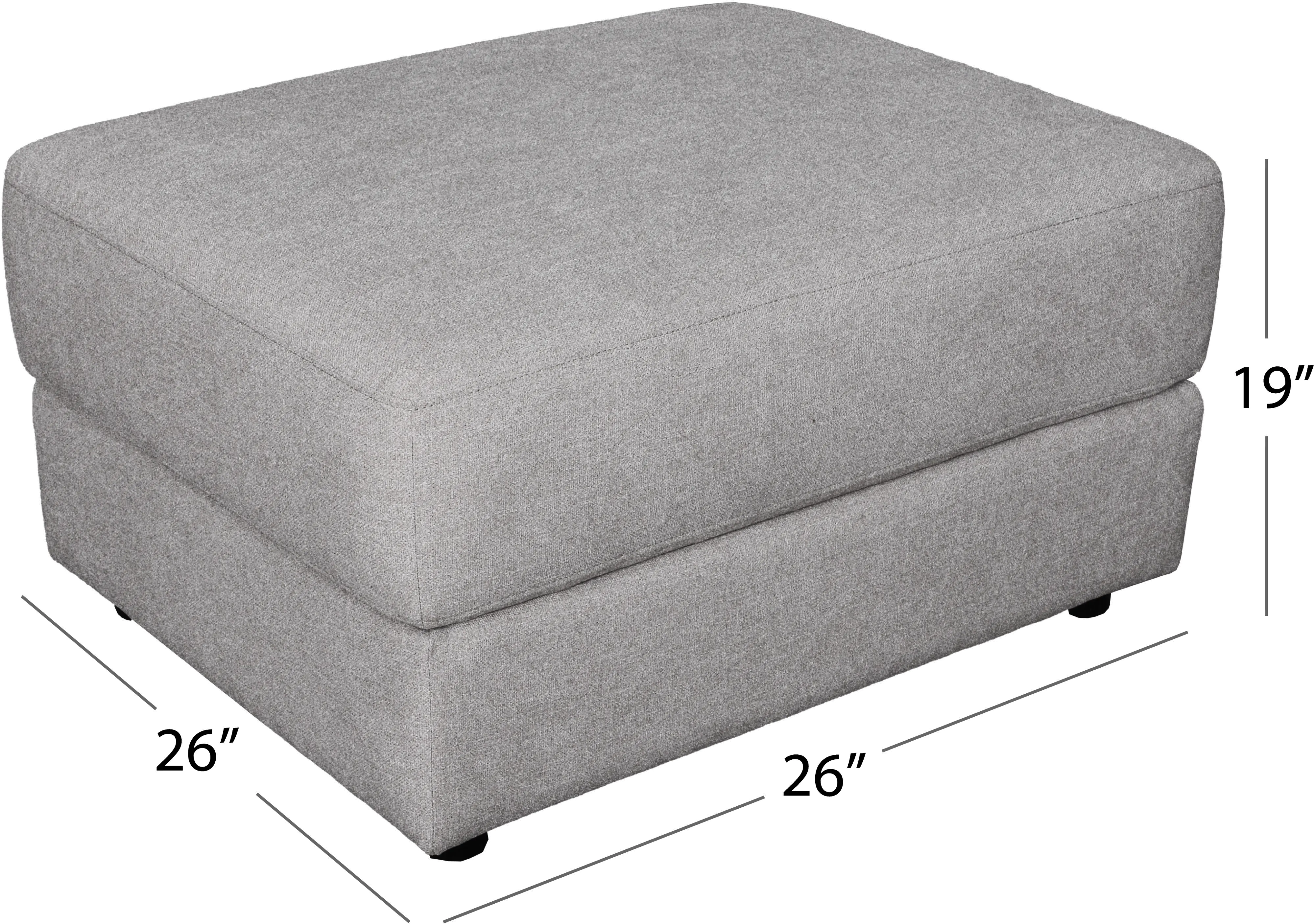 Ellie Light Gray Square Ottoman-7